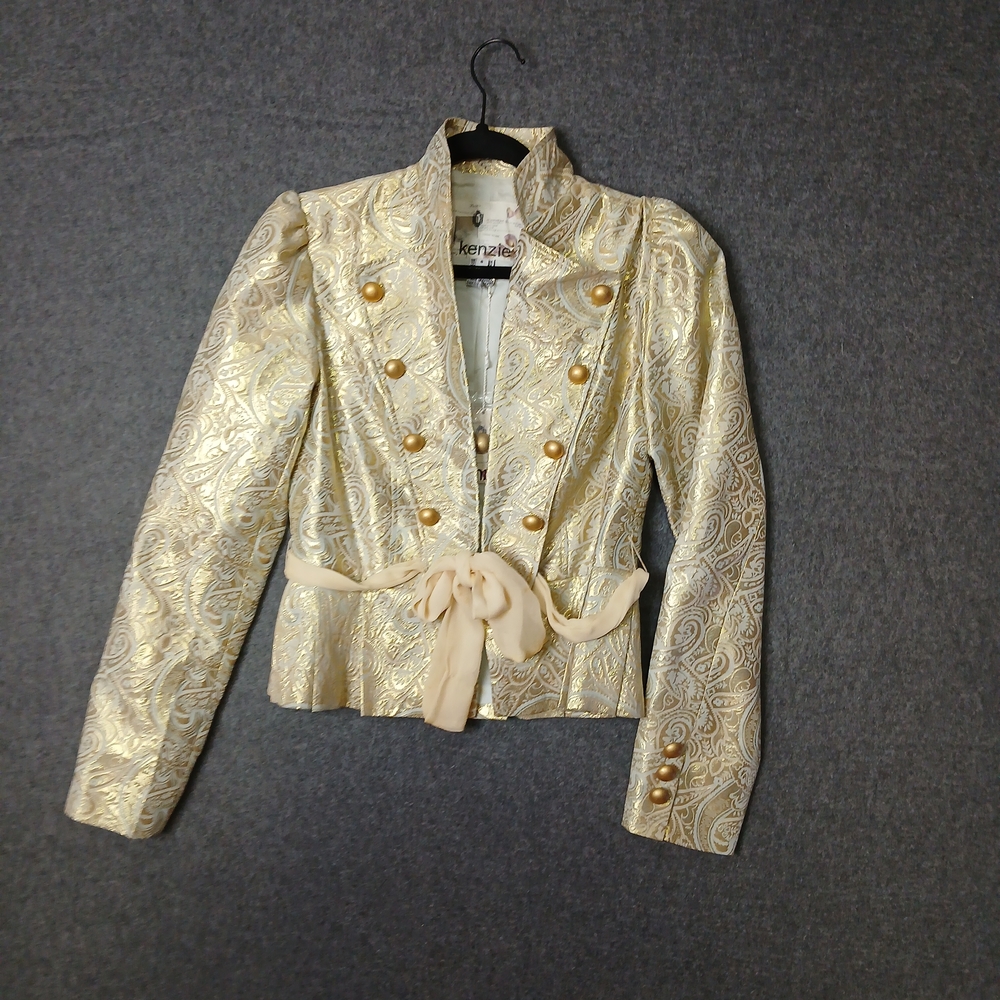 NWT Kenzie Gold Brocade Women's Jacket